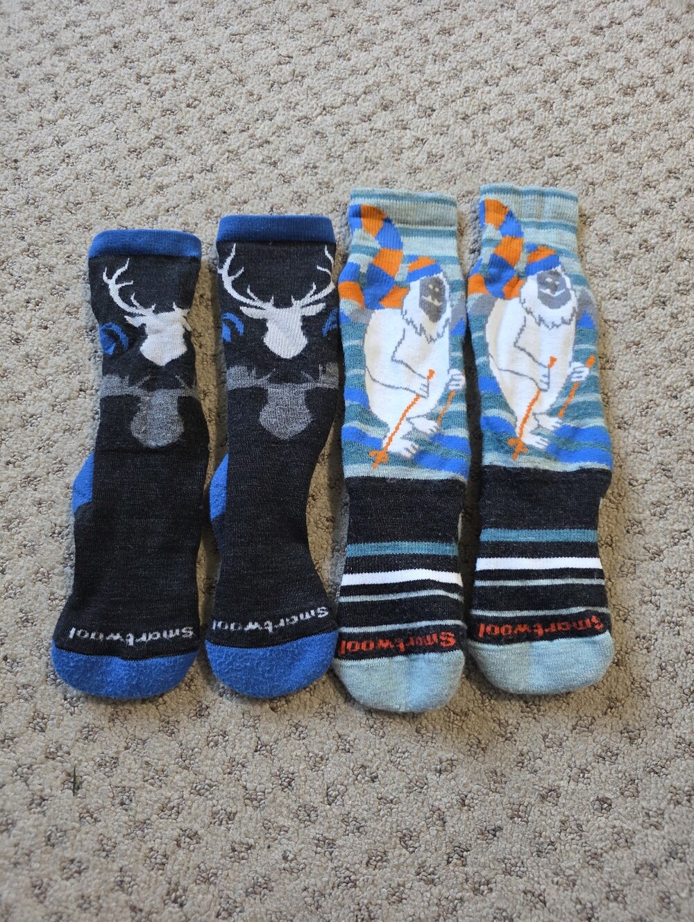 Smartwool Kids Small Washed Socks -2-Pair Pictured